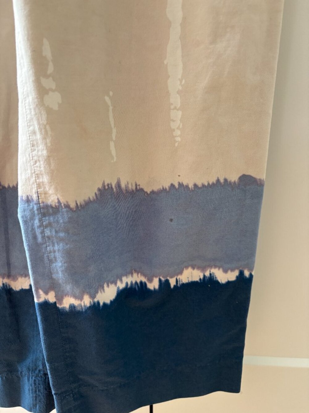 🌟 MASSIMO DUTTI 🌟 WATERCOLOR STRIPE PRINT UTILITY JUMPSUIT BLUE / BEIGE SZ 6 - Picture 7 of 11